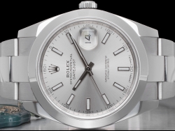 Rolex Datejust II 41 Argento Jubilee Silver Lining Dial Rolex Guarant 126300